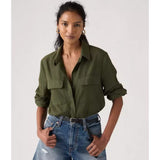 Levi's Elaine Utility Shirt In Deep Depth Green