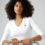Levi's Essential Housemark Long-sleeve Tee in White
