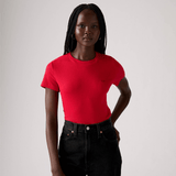 Levi's Essential Sporty Rib Tee In True Red