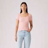 Levi's Essential Square Neck Tee In Peachskin Pink
