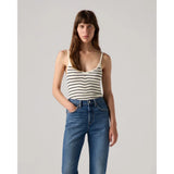 Levi's Freja Sculpt Tank In Louise Stripe Egret