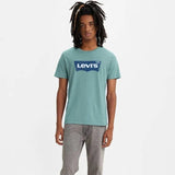 Levi's Graphic Crewneck T-Shirt in Blue Pastel Turquois