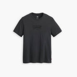 Levi's Graphic Crewneck Tee Corded Batwing Caviar In Black
