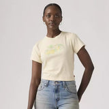 Levi's Graphic Essential Sporty Tee Studded Lemons Seedpearl In Orange
