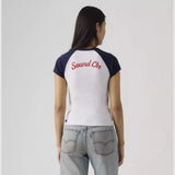 Levi's Graphic Riley Raglan Tee In Sound On Orbit