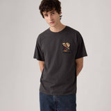 Levi's Graphic Vintage Fit T-Shirt Horseshoe Bison Phantom In Black