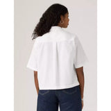 Levi's Harlie Short Sleeve Cropped Shirt In White