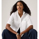 Levi's Harlie Short Sleeve Cropped Shirt In White