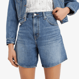 Levi's High-rise Baggy Denim Shorts In Blue