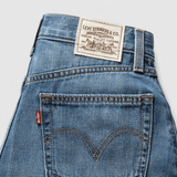 Levi's High Rise Baggy Linen+ Denim Shorts Stop Flaxing Short In Blue