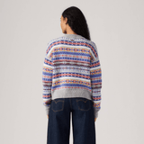 Levi's Ines Fairlisle Sweater Leandra Fairisle Tawny Port Wool Blend In Multi Colour