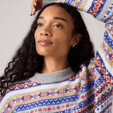 Levi's Ines Fairlisle Sweater Leandra Fairisle Tawny Port Wool Blend In Multi Colour