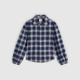 Levi's Journey Alarcon Plaid Navy Cotton Western Shirt In Blue