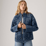 Levi's Lottie Liner Jacket Emme Patchwork Bandana Dark Indigo In Blue