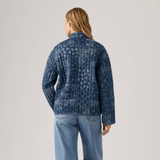 Levi's Lottie Liner Jacket Emme Patchwork Bandana Dark Indigo In Blue