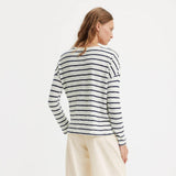 Levi's Margot Long Sleeve Tee Saint Stripe Naval Academy