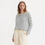 Levi's Margot Long Sleeve Tee Saint Stripe Naval Academy
