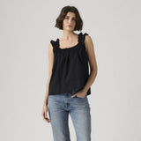 Levi's Meg Cotton Blouse Anthracite Night In Black