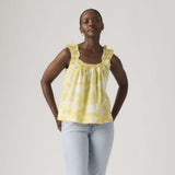 Levi's Meg Cotton Blouse Regina Floral In Yellow