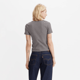 Levi's Muse Tee in Vanilla Stripe Caviar Black