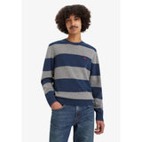 Levi's Original Housemark Calloway Stripe Sweater In Sargasso Sea