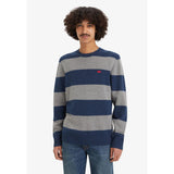 Levi's Original Housemark Calloway Stripe Sweater In Sargasso Sea