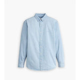 Levi's Oxford Cotton Shirt with Buttoned Collar In Blue