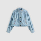 Levi's Parker Pretty Short Coat Hello People Blue