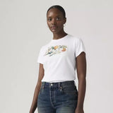 Levi's Perfect Tee Orange Farm Batwing In White