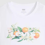 Levi's Perfect Tee Orange Farm Batwing In White