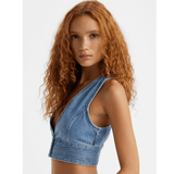 Levi's Raine Denim Crop Top Blue