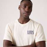 Levi's Relaxed Fit Graphic T-shirt Serif Cowboy Egret In Neutral