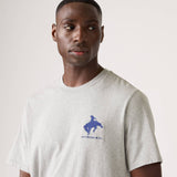 Levi's Relaxed Saddle Man Graphic Tee In Mid Tone Heather Grey