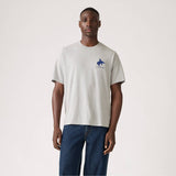 Levi's Relaxed Saddle Man Graphic Tee In Mid Tone Heather Grey