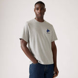 Levi's Relaxed Saddle Man Graphic Tee In Mid Tone Heather Grey