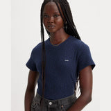 Levi's Ribbed Baby Tee In Belissima Ditsy Naval