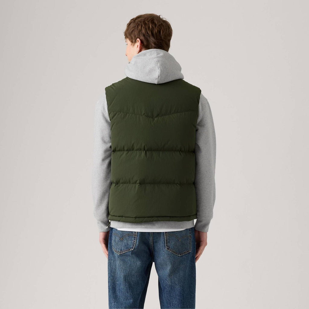 【archive】   drape vest LGB L.G.B - Padded nylon zip up vest with shoulder details – L'OBSCUR