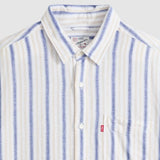 Levi's Shirts Short Sleeve Stripe Sunset Gio Stripe Cement