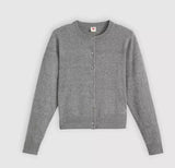 Levi's Supersoft Crewneck Cardigan In Heather Grey
