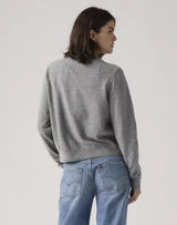 Levi's Supersoft Crewneck Cardigan In Heather Grey