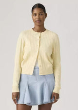 Levi's Supersoft Crewneck Cardiganck In Yellow