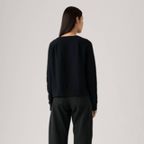 Levi's Supersoft V-neck Pullover Sweater Anthracite Night In Black