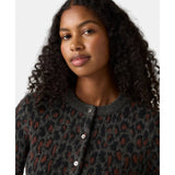 Levi's Tara Wooly Sweater Cardigan In Leopard Black
