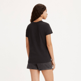 Levi's The Perfect Tee In Shimmer Batwing Outline Caviar Black