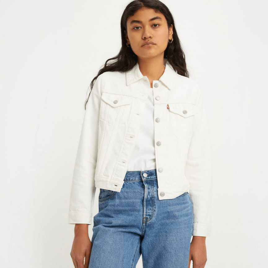 White levi jacket outlet womens