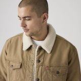 Levi's Type III Sherpa Trucker Jacket In Beige