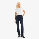 Levi's Women's 725 High Rise Bootcut Side Slit Jeans 32 Length In Game Night Blue