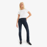 Levi's Women's 725 High Rise Bootcut Side Slit Jeans 32 Length In Game Night Blue