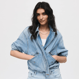 Levi's Women's Janis Utility Jacket in Good Country Days Light Wash