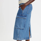 Levis Cargo Midi Skirt In Cause And Effect Blue